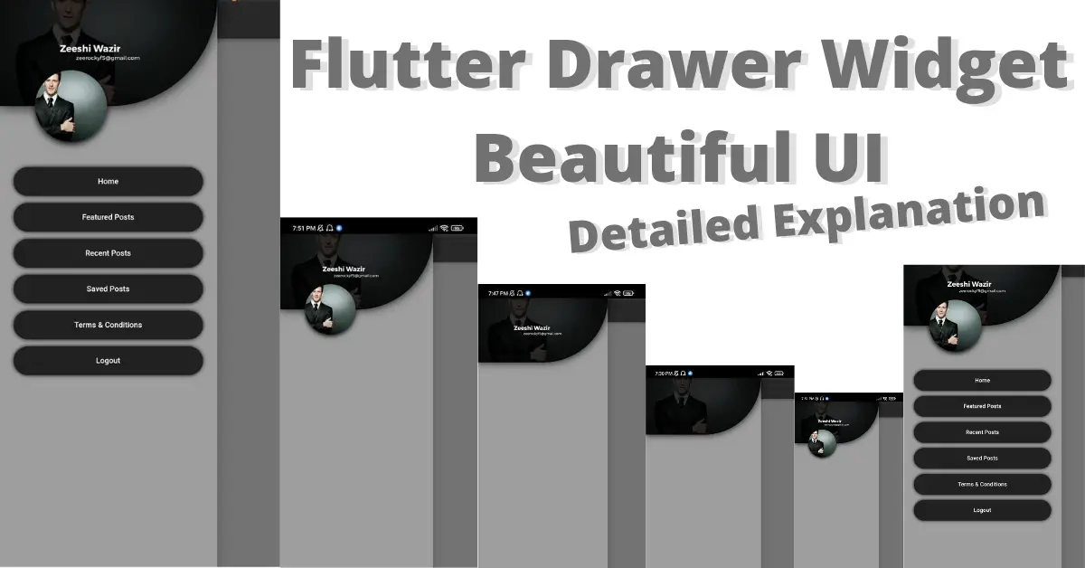 flutter drawer widget design