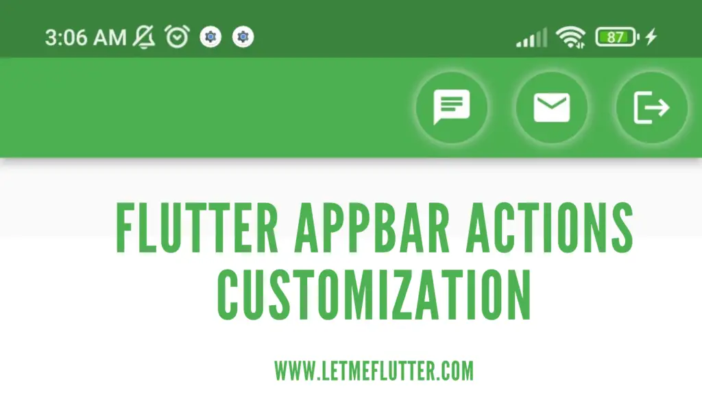 flutter appbar actions