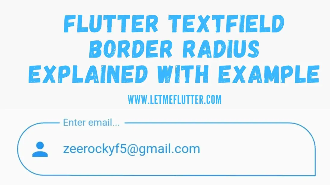flutter textfield border radius