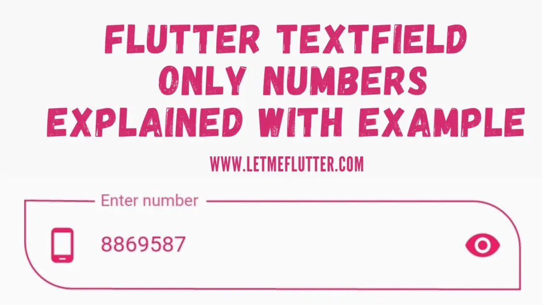 flutter textfield only numbers