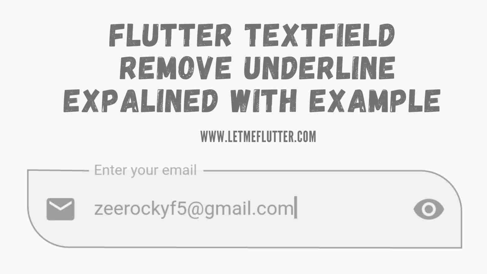 flutter textfield remove underline
