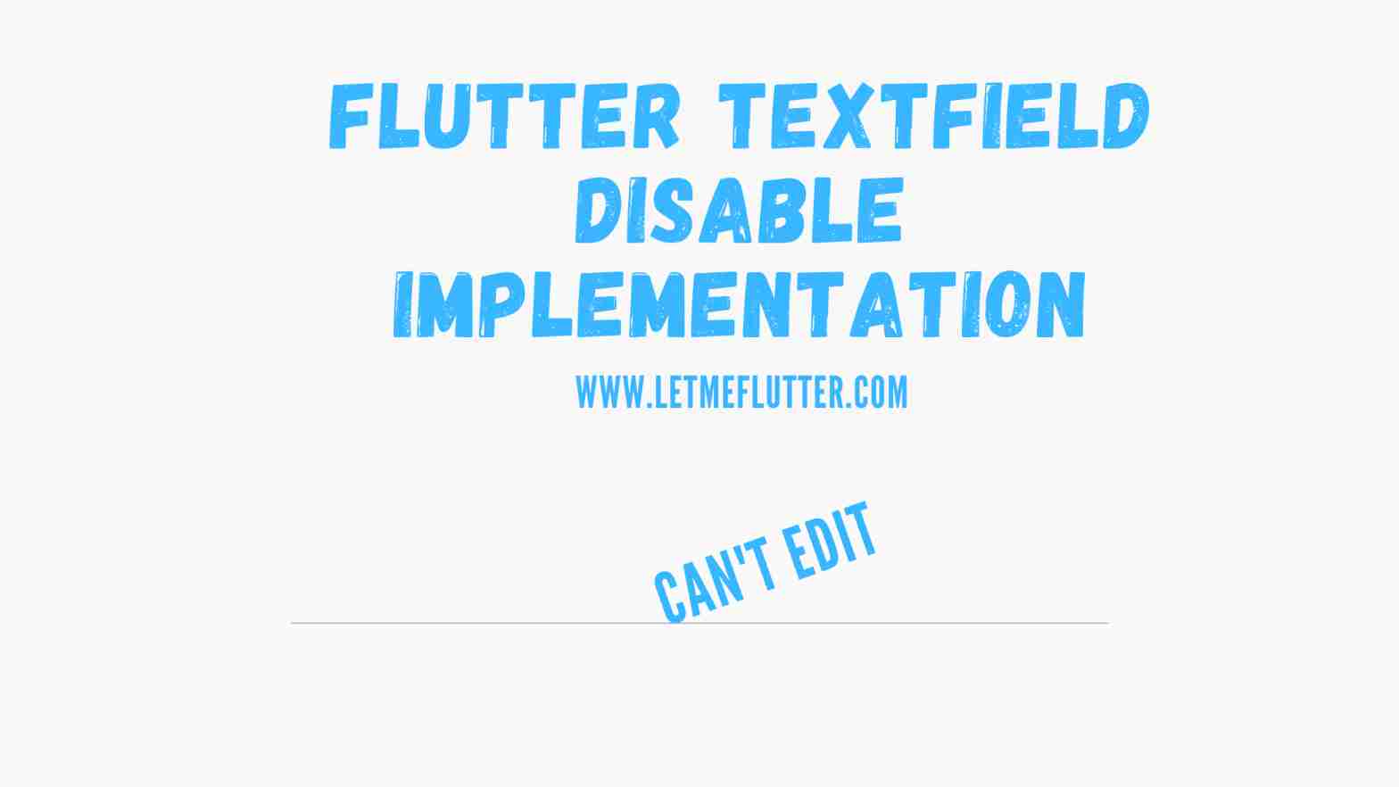 flutter textfield disable