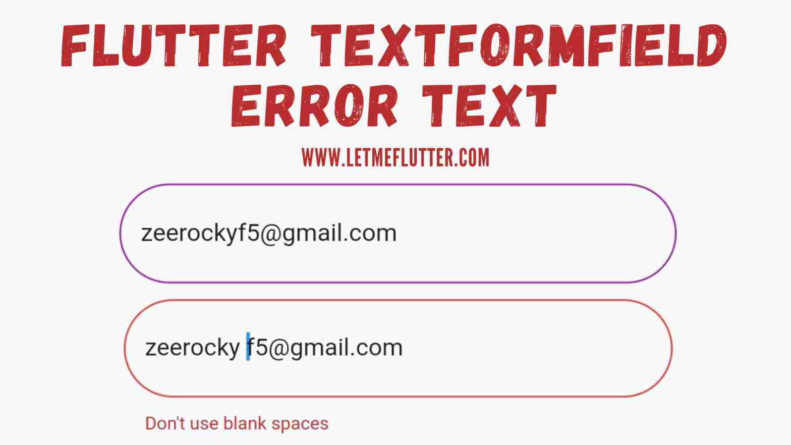 flutter textformfield error text
