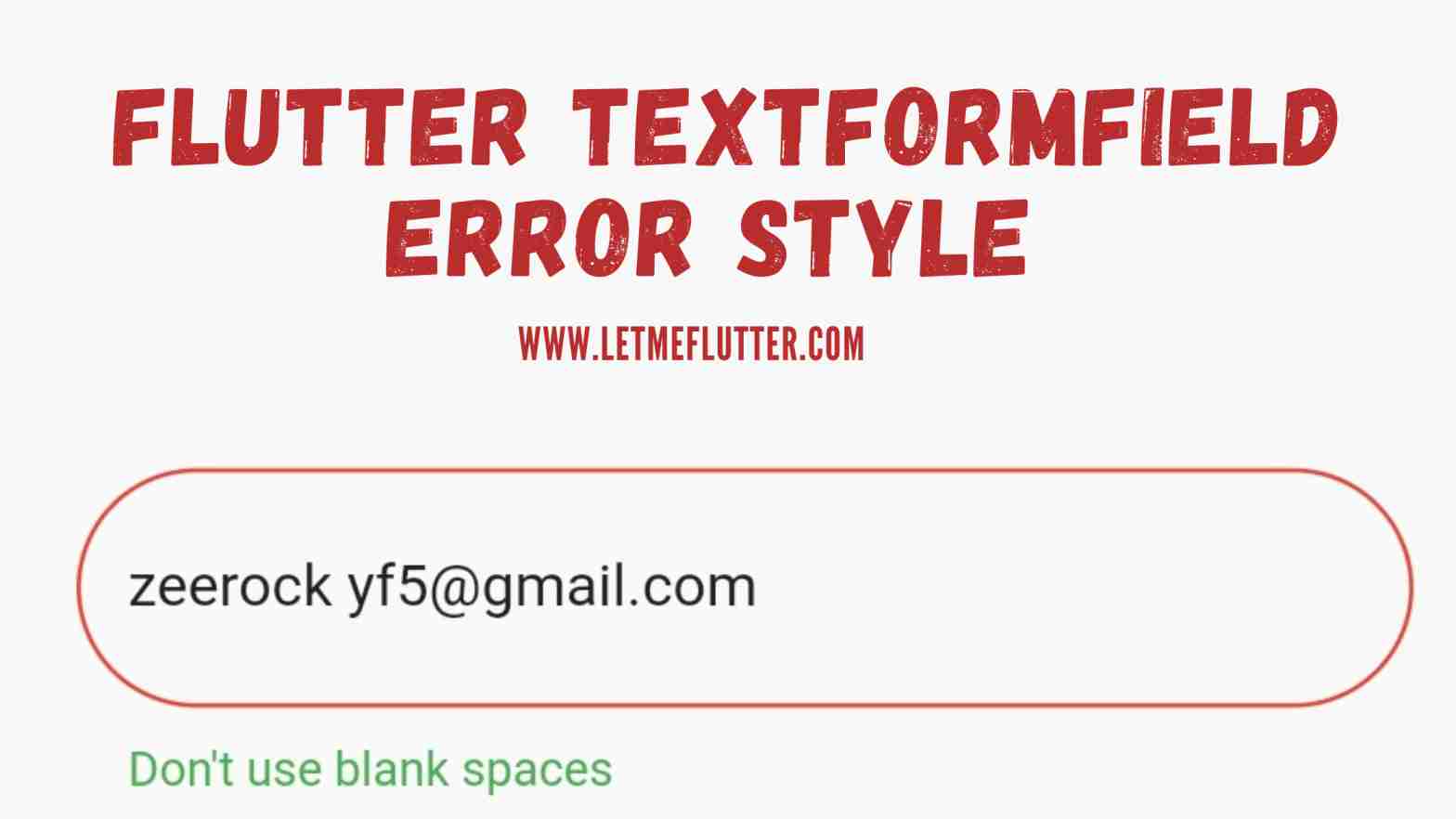 flutter textformfield error style