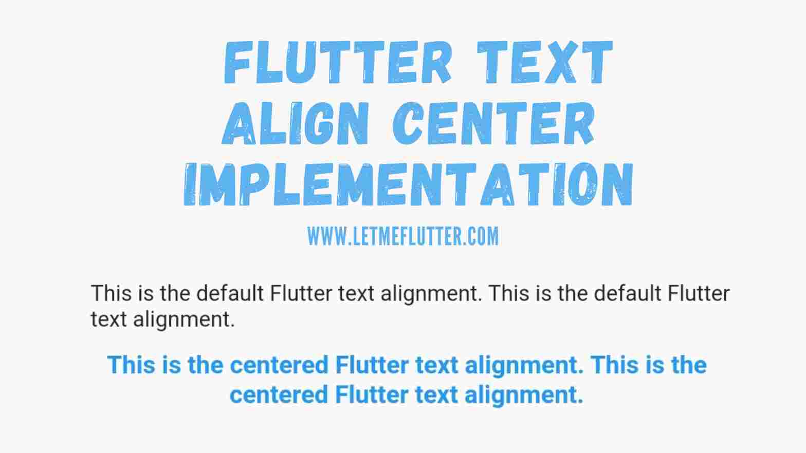 flutter text align center