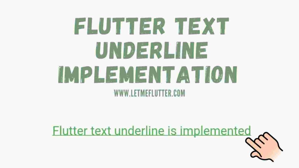 How To Easily Set Flutter Text Underline Let Me Flutter