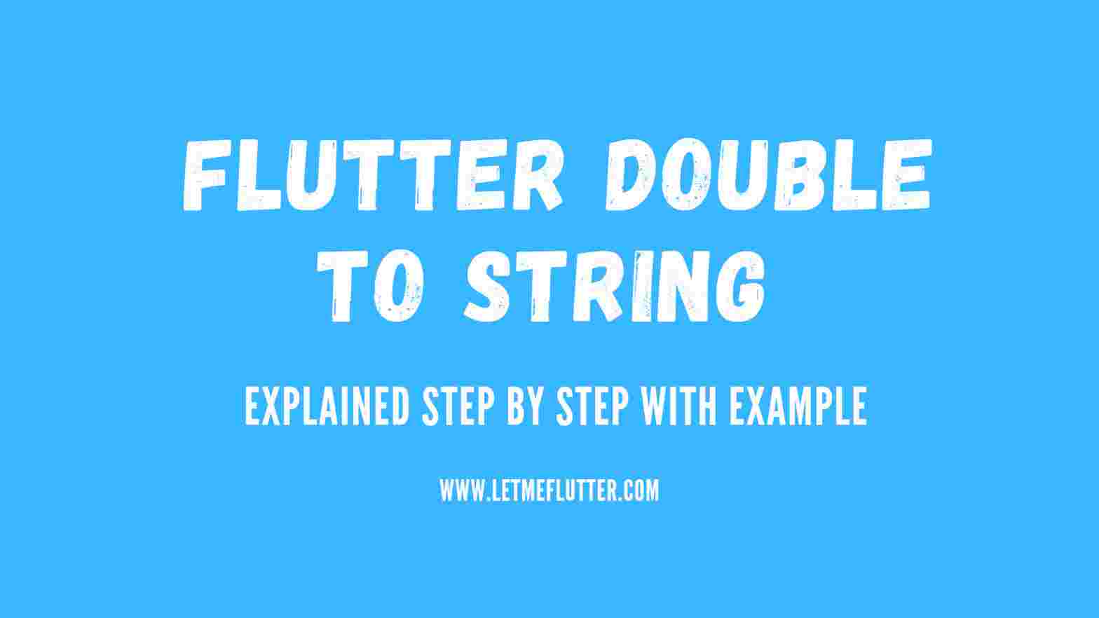 double to string Flutter