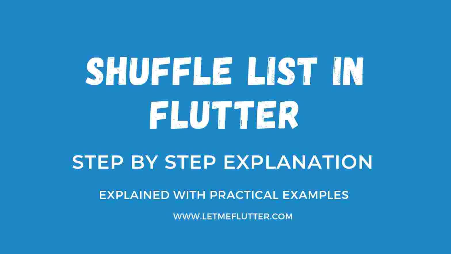 shuffle list in flutter
