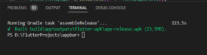 flutter build apk successfully