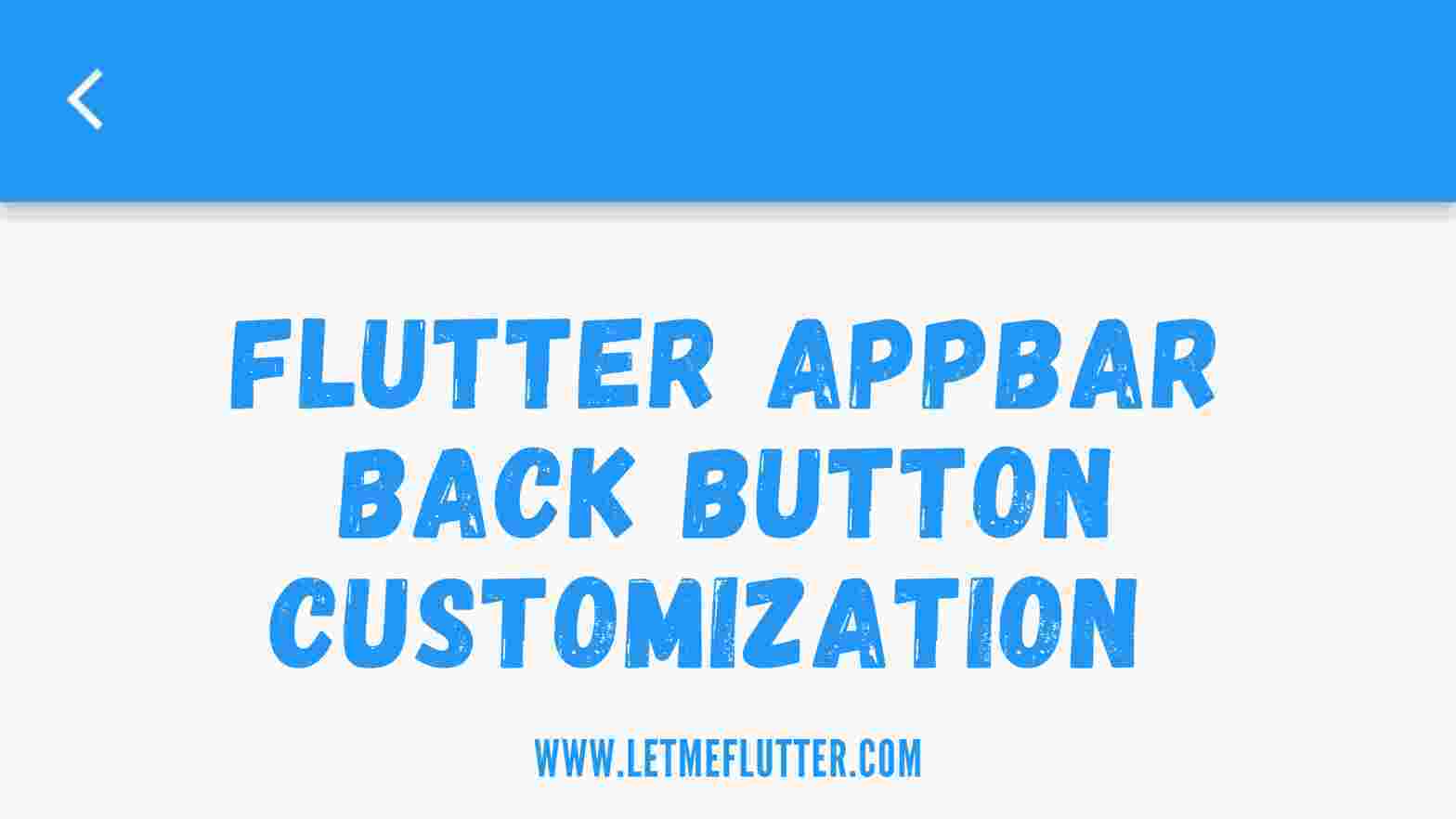 flutter appbar back button