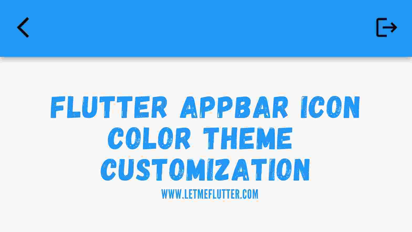 flutter appbar icon color theme