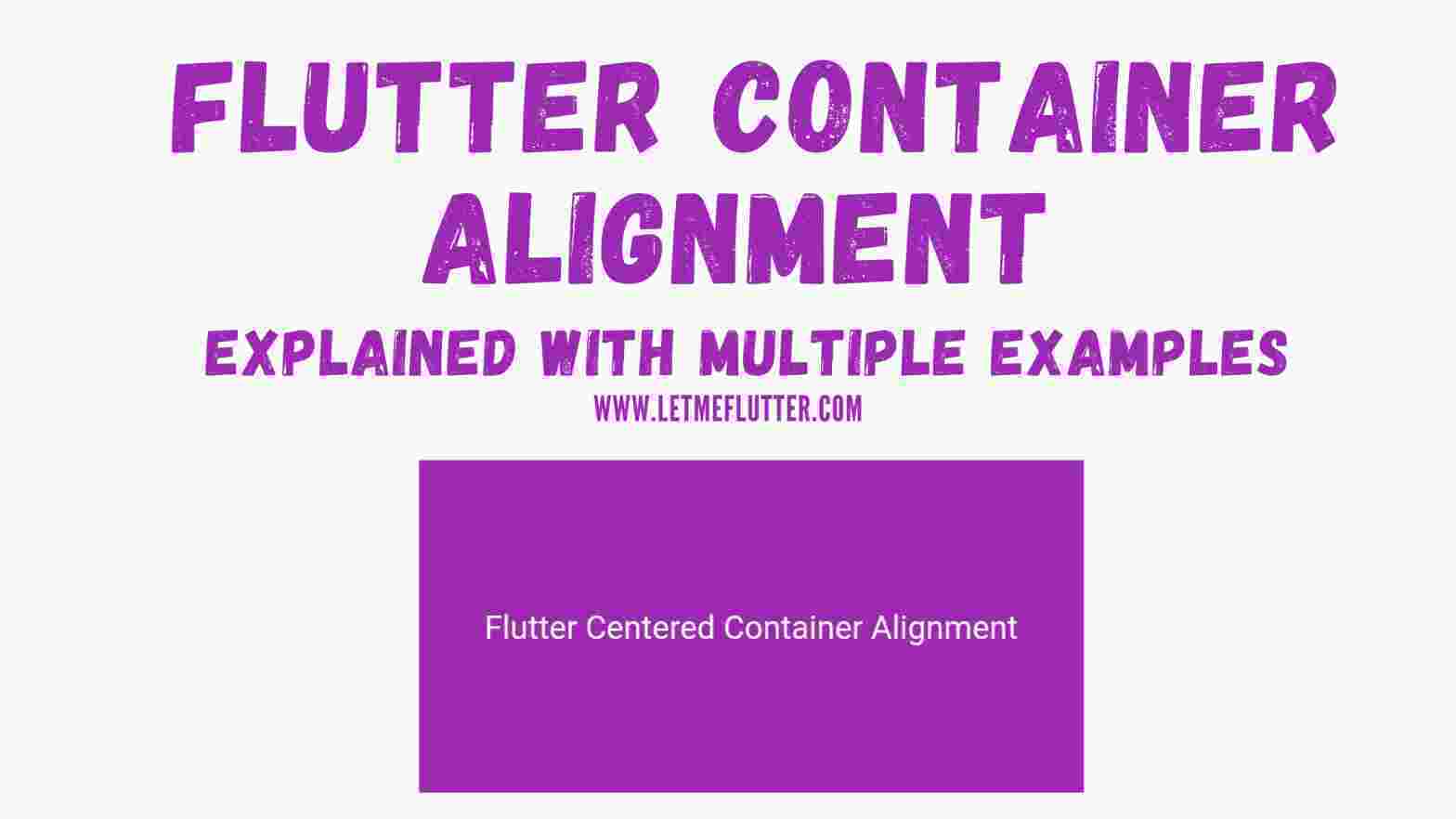 flutter container alignment