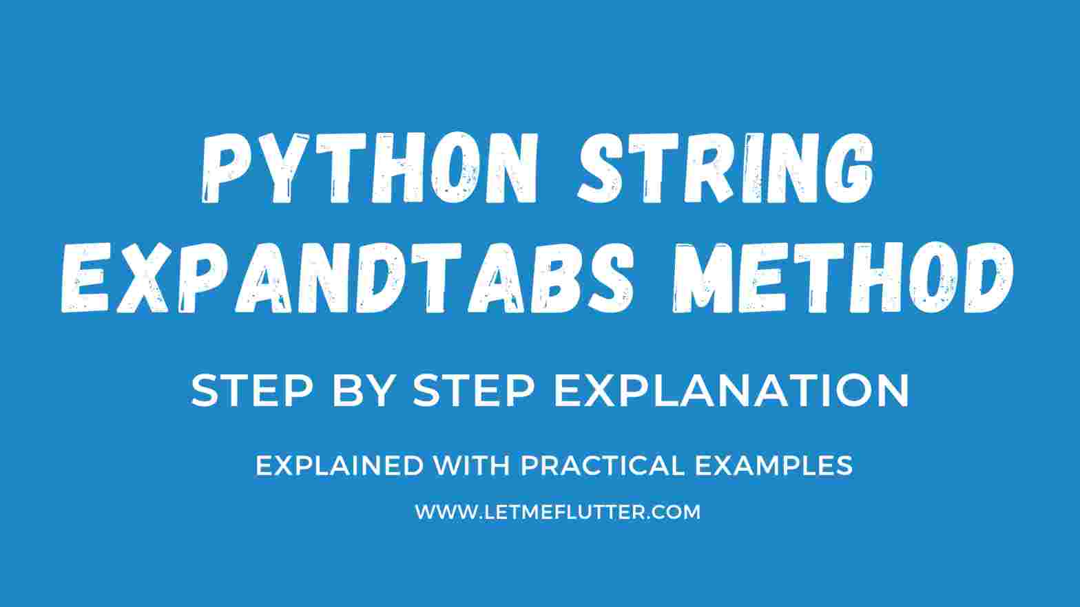 python string expandtabs