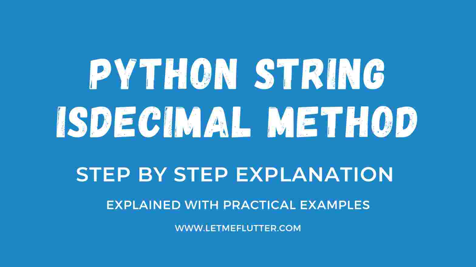 python string isdecimal