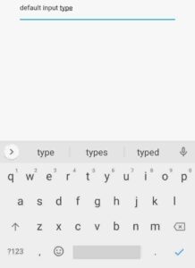flutter textformfield default input type