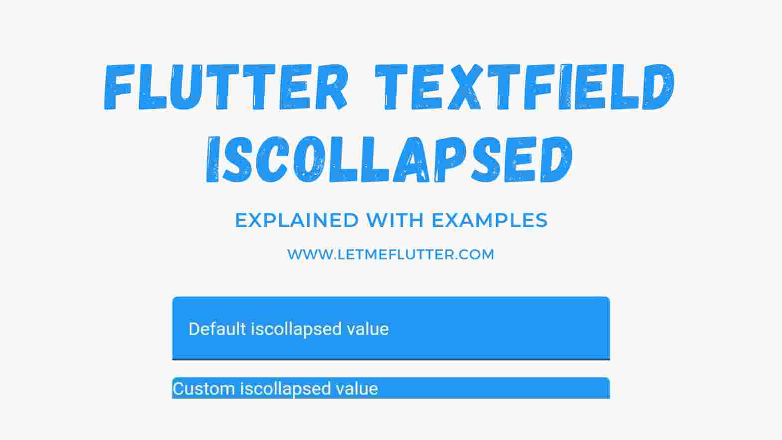 flutter textfield iscollapsed value