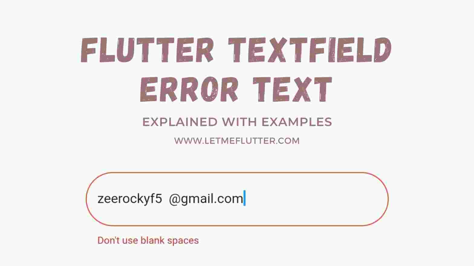 flutter textfield error text