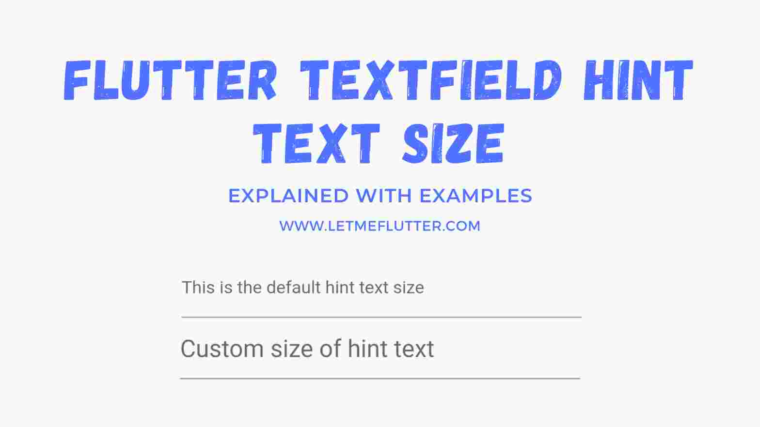 flutter textfield hint text size