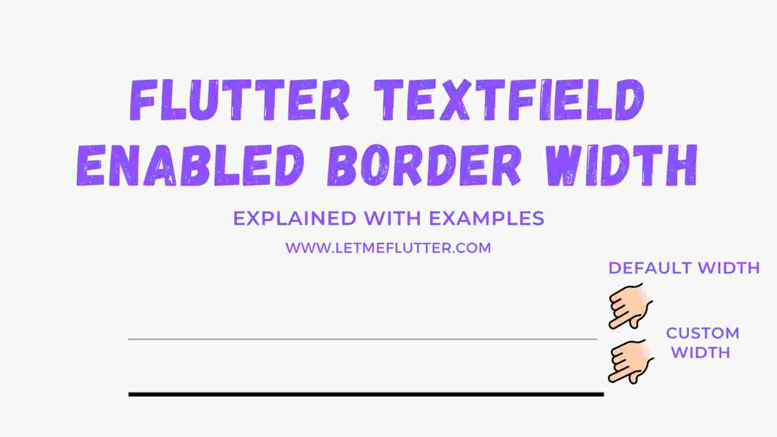 flutter textfield enabled border width