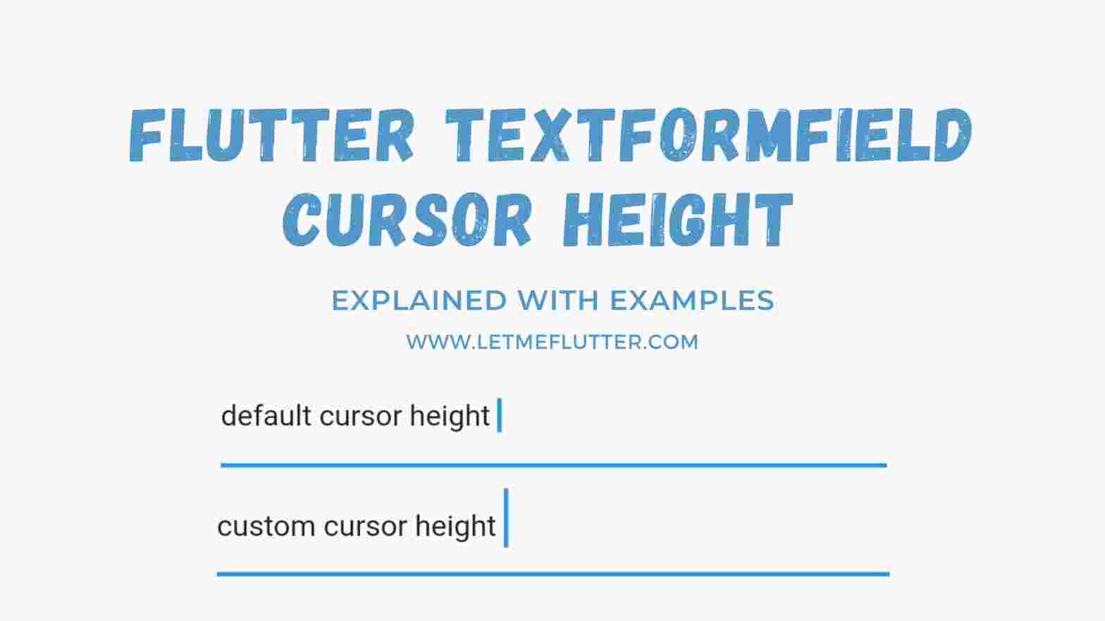 flutter textformfield cursor height