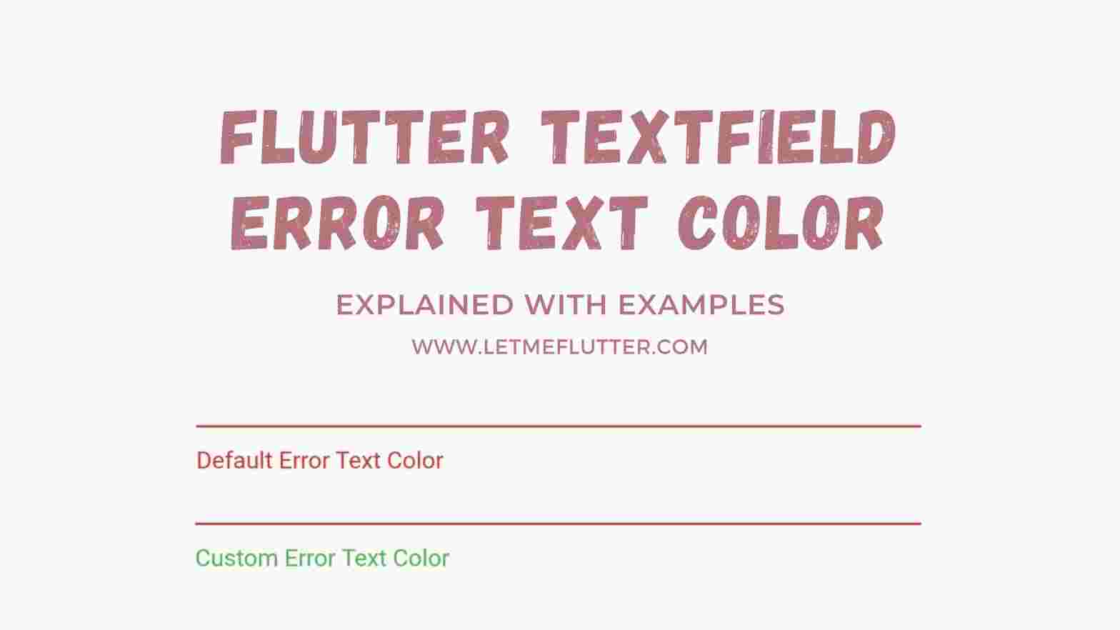 flutter textfield error text color