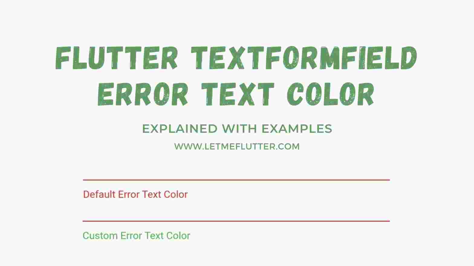 flutter textformfield error text color