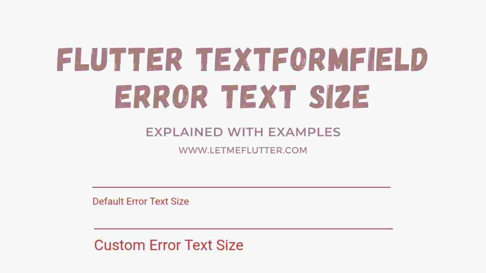 flutter textformfield error text size