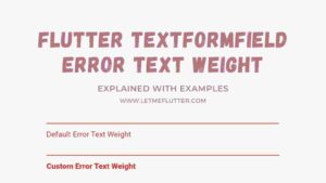 flutter textformfield error text weight