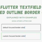 flutter textfield focused outline border color