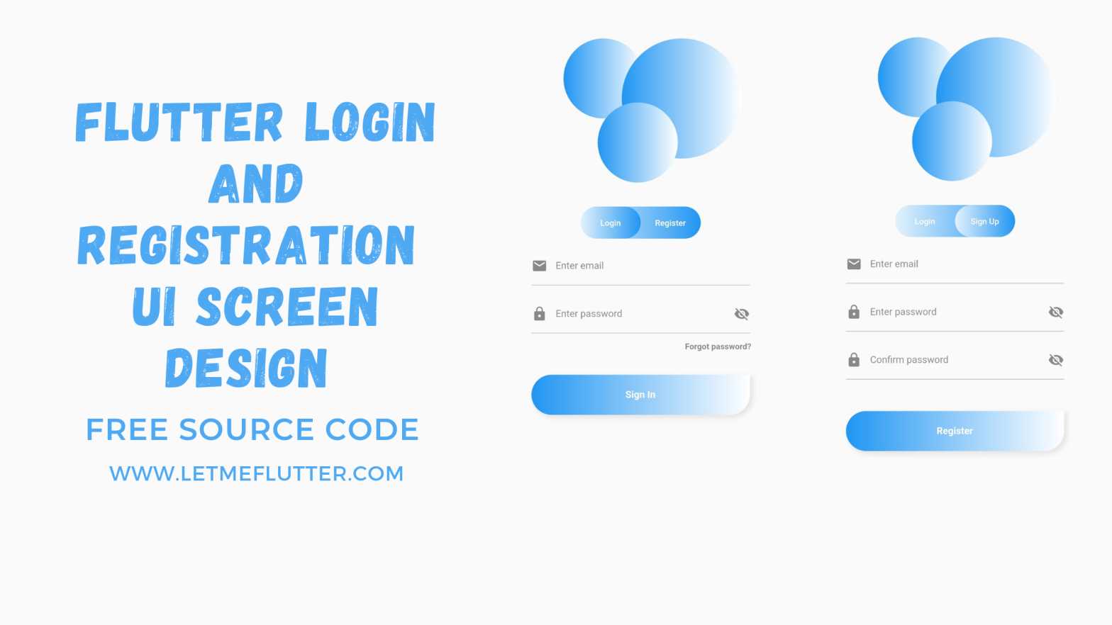 flutter login and registration ui
