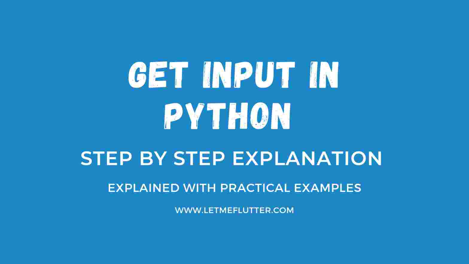 get input in python