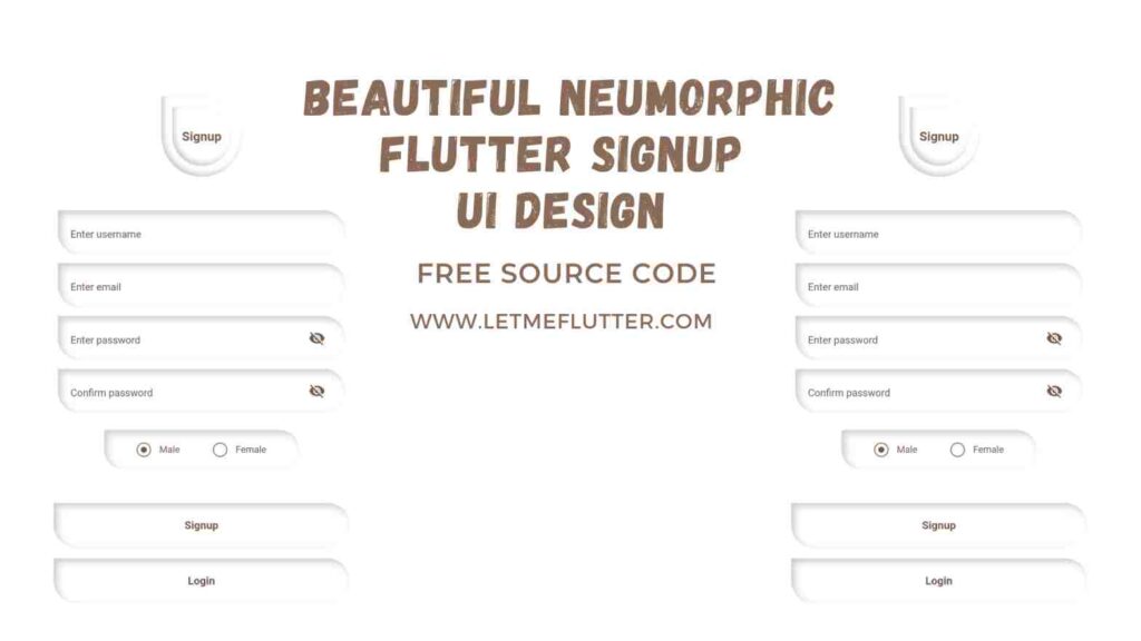 Signup Flutter Form UI Design-Beautiful Flutter UI Template - Let Me ...
