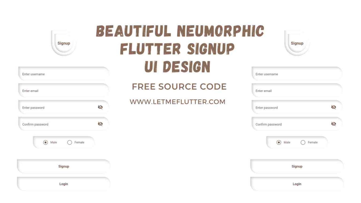 Signup Flutter Form UI Design-Beautiful Flutter UI Template - Let Me ...