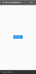 flutter material banner on visible