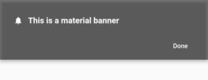 flutter material banner force actions below