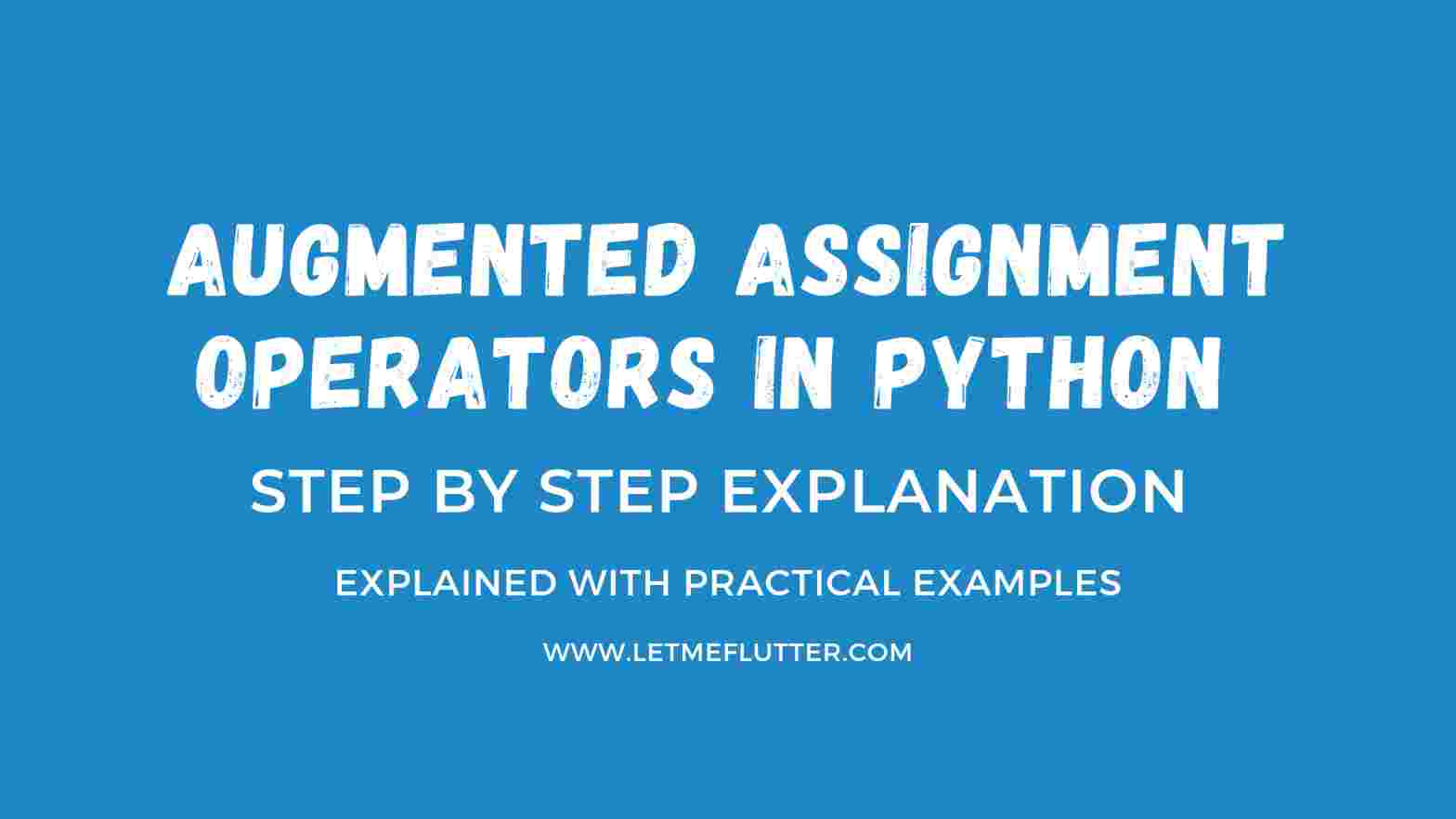 augmented assignment operators in python
