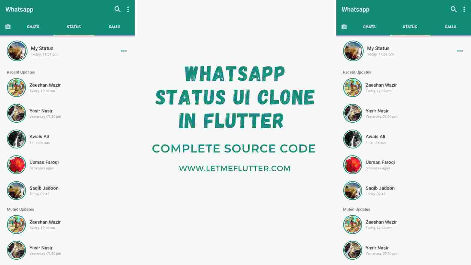 whatsapp status screen ui in flutter