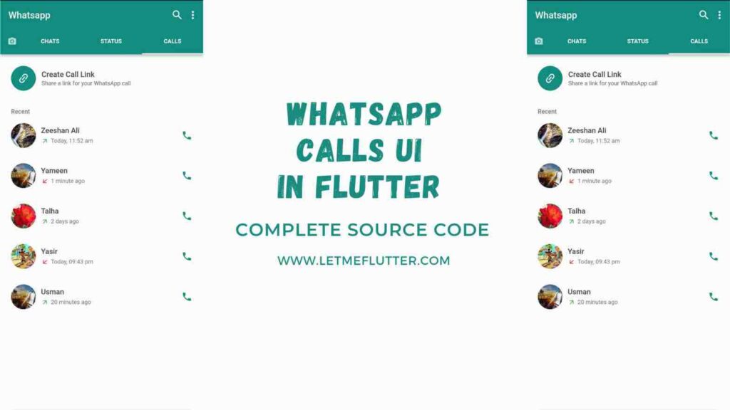 whatsapp calls ui in flutter