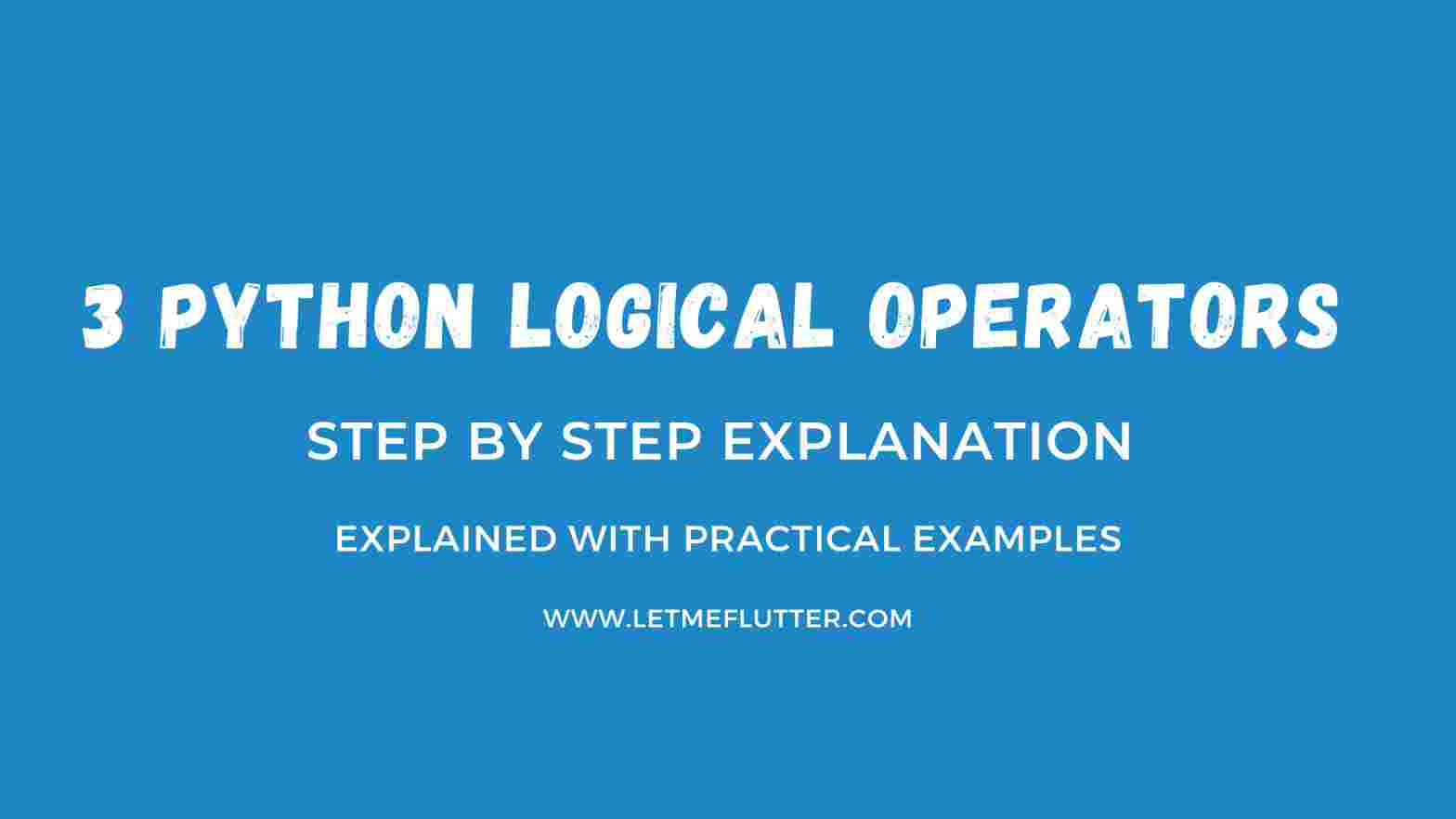 python logical operators