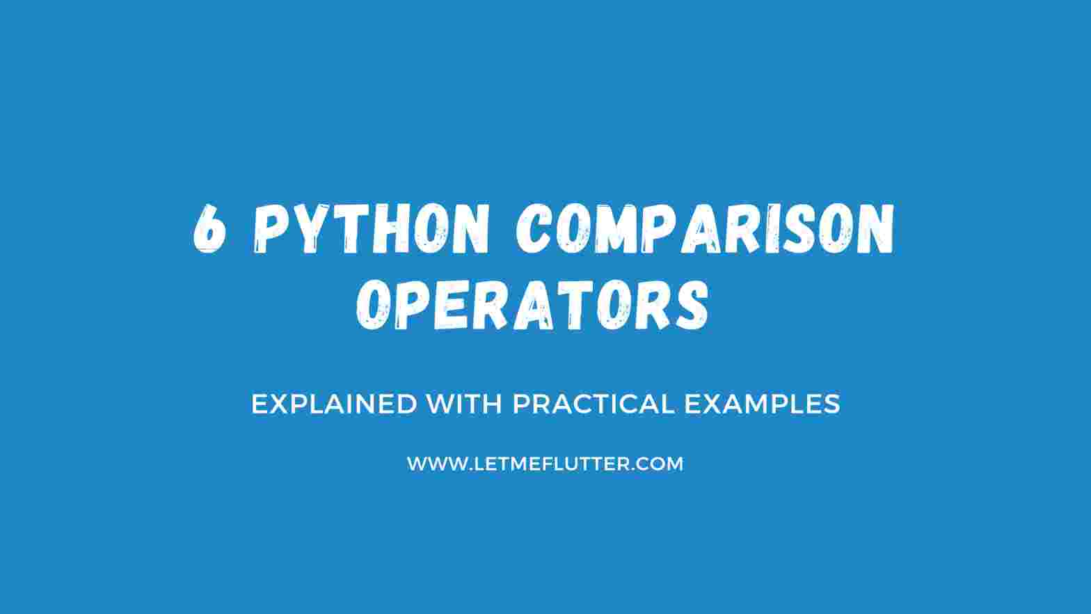 python comparison operators