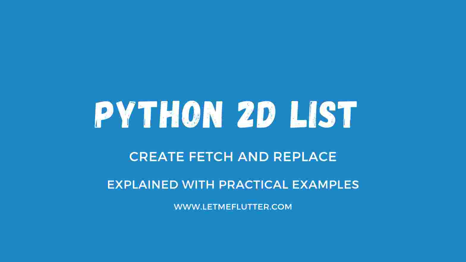 python 2d list