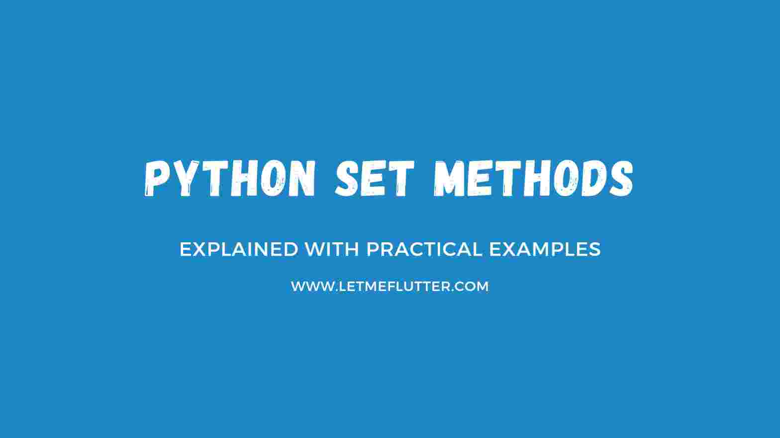 python set methods