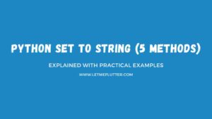 python set to string