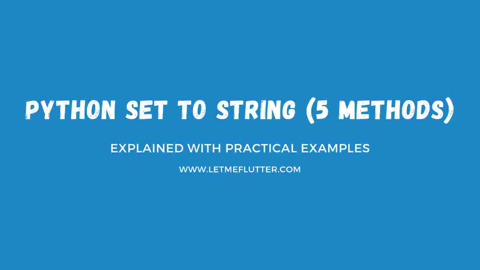 python set to string