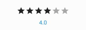flutter rating bar builder item count