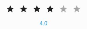 flutter rating bar builder item padding