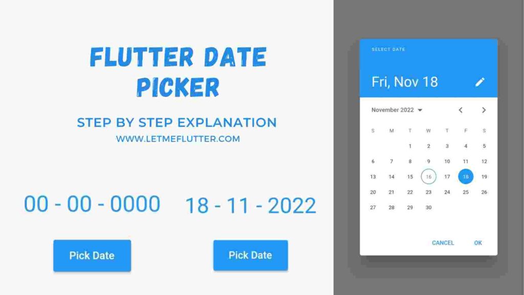 How To Easily Use Flutter Date Picker [Detailed Example] - Let Me Flutter