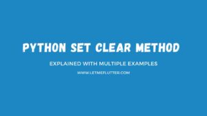 python set clear