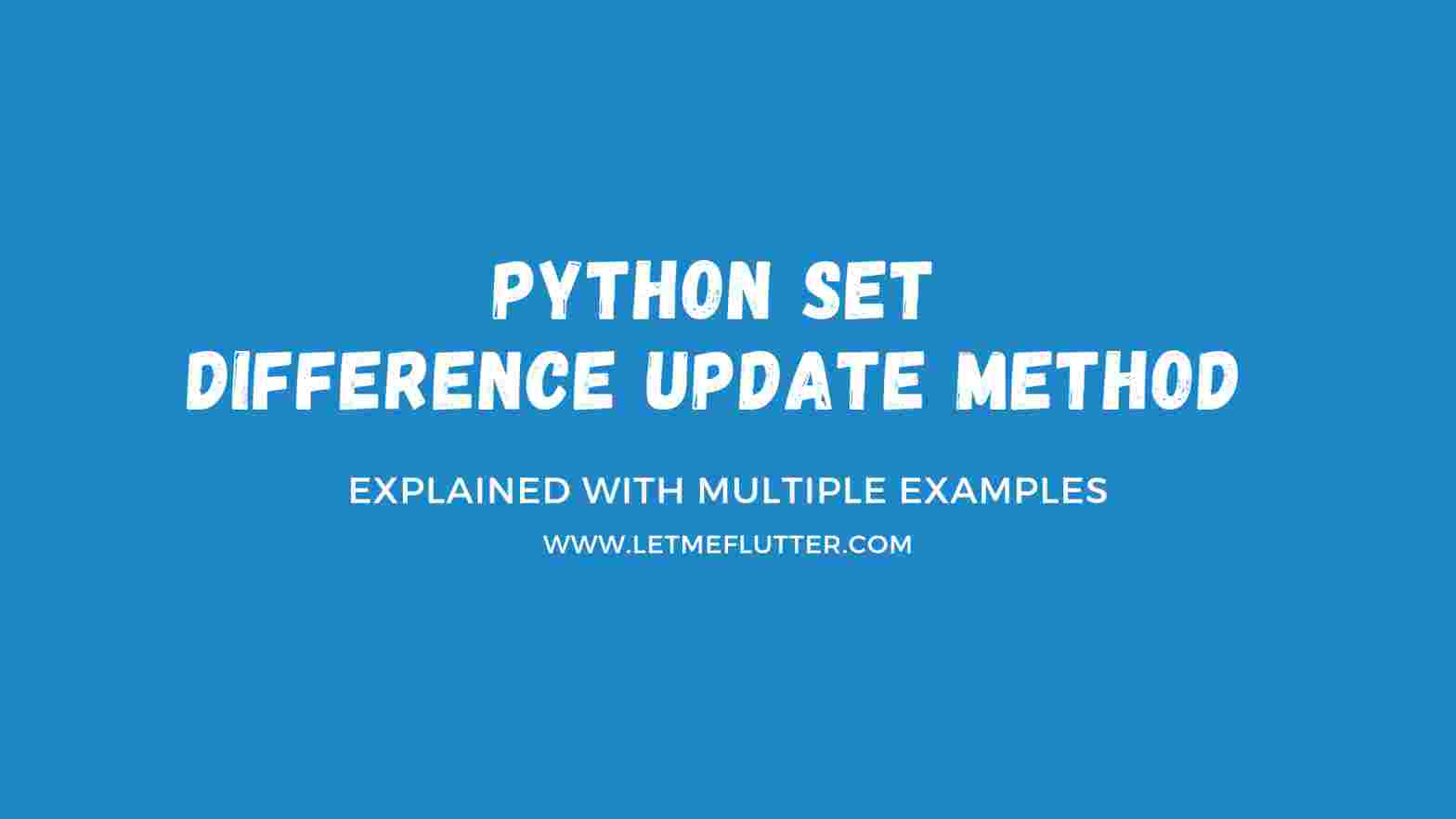 python set difference update