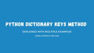 python dictionary keys